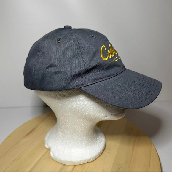 Cabelas Club Mens Adjustablenone Size Fits Most Gray And Gold Embroidering - Picture 3 of 8